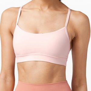 Lululemon Pale Pink Flow Y Bra Nulu (Size 6)
